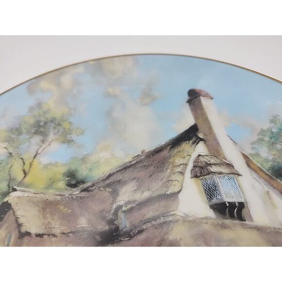 THE PERIWINKLE TEA ROOMS Plate English Country Cottages Marty Bell 1990 #3078G - Picture 5 of 8